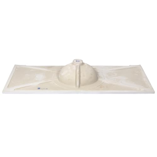 Image of Design House Cultured Marble Vanity Top, 61 in W x 22 in D, Integrated 4 in Centerset Oval Sink & Backsplash, Solid White, 597427