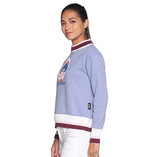 Image of Campus Sutra Cotton Women Crew Neck Sweatshirt