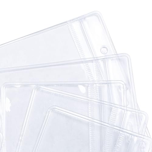 100PCS Card Holder Protector Sleeves 5.2x3.15 inches - Soft PVC Water proofing Sleeves for Name Tag Badge, ID Card,Money Accessories3