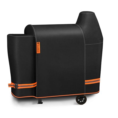 [Upgraded 1000D Heavy Duty Fabric] Grill Cover for Pit Boss 820 Deluxe/Pro 850 Waterproof & Tear Resistant Pellet Smoker Cover for Pit Boss Pro/Competition 820/850 Sportsman820 & Z Grill 700 Series