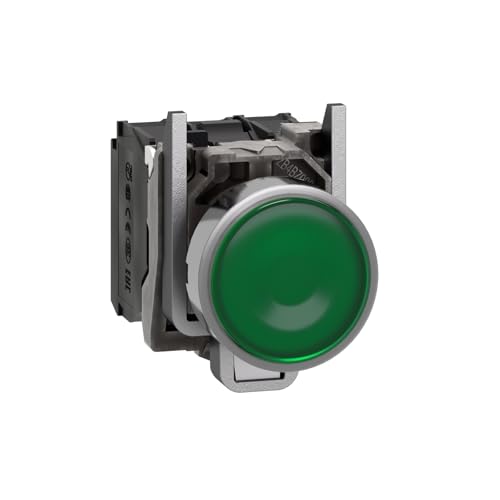 Bouton-Poussoir de Commande Harmony XB4 Métal Encastré Vert LED 1NO - 2