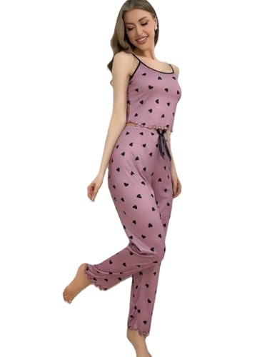 Pyjama sans manches pour femme tenue de nuit légère et cocooning 2 pièces