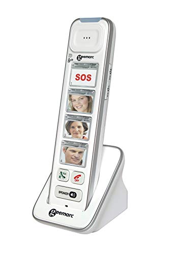 Geemarc Photodect 295 - Combiné de Téléphone Additionnel pour la Gamme Amplidect 295 avec Touches Photo Personnalisables - Base Principale Requise - Perte...