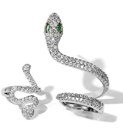 Vercret Snake Earrings Cuff for Women CZ Earrings Ear Cuff