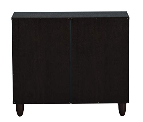 Image of DeckUp Minang 2-Door Engineered Wood Shoe Rack (Dark Wenge, Matte Finish)