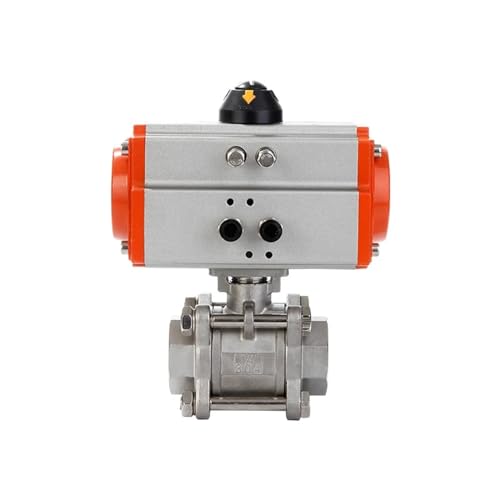 Válvula de bola neumática para automatizar el control de fluidos en tuberías de 1-1/4" 6