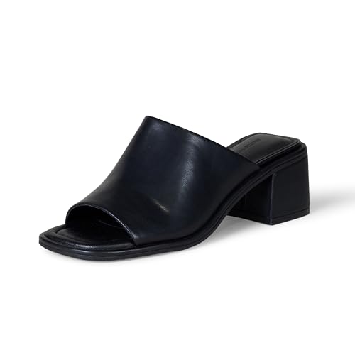 Amazon Essentials Women's Block Heel Mules, Black, 5.5 UK
