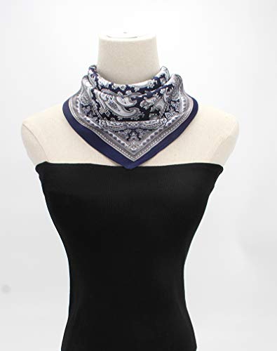 Image of ANDANTINO 100% Mulberry Silk Scarf -21 inch Square Neckerchief with Gift Packed
