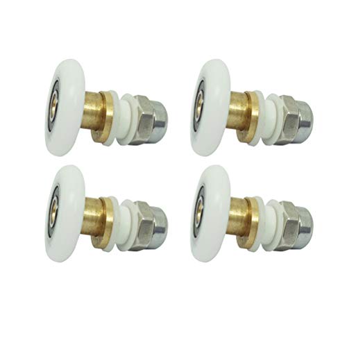 Preisvergleich Produktbild LIOOBO 4 Stücke 25,5mm Duschglas Schiebetür Hängen Rad Roller Bad Schiebeschrank Exzenterscheiben