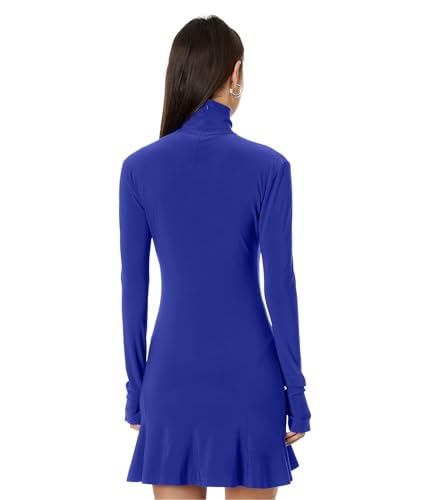 Norma Kamali Women's Long Sleeve Turtle Fishtail Mini Dress2