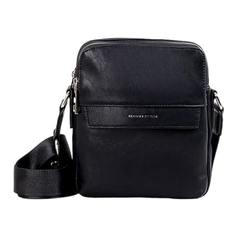 PACO MARTINEZ Bolso de Hombre, Bolso Bandolera 22x20x10 cm, Color Negro