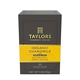 Taylors of Harrogate Organic Chamomile Herbal Tea, Individually Wrapped Bags, 20 Count (Pack of 1), Mellow, Silky & Soft, Caffeine-Free, Enjoy Hot or Iced, 20 Teabags