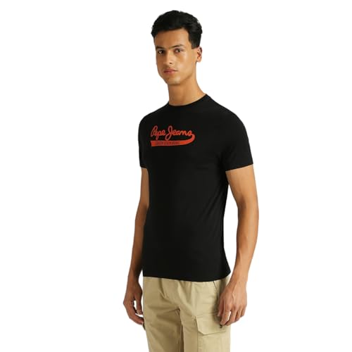 Image of Pepe Jeans Men T-Shirt|Cotton|Slim Fit