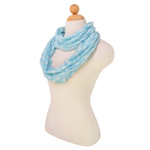 TrendsBlue Premium Polka Dot Infinity Loop Fashion Scarf3