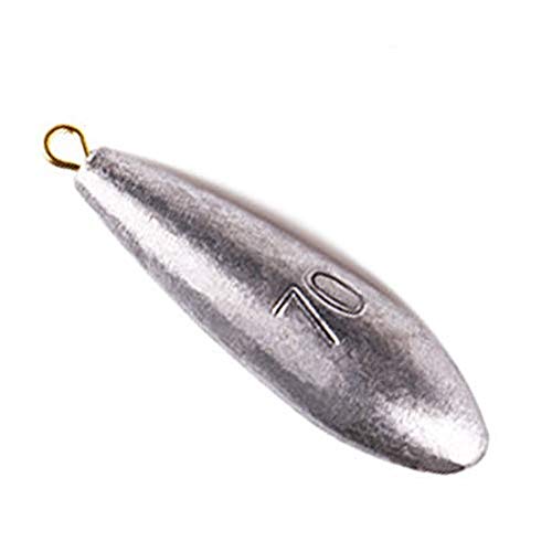 CZ-XING Lot de 10 articles de pêche - Poids de pêche en mer - Poids de pêche en mer utilisés pour le surf côtier, la pêche en mer (canne-70 g) Cover