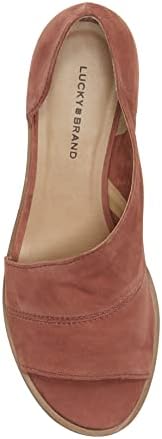 Lucky Brand Women's Serkie Open Toe Slip On Sandal Heeled, Rancho Red, 6.5 | Image 4