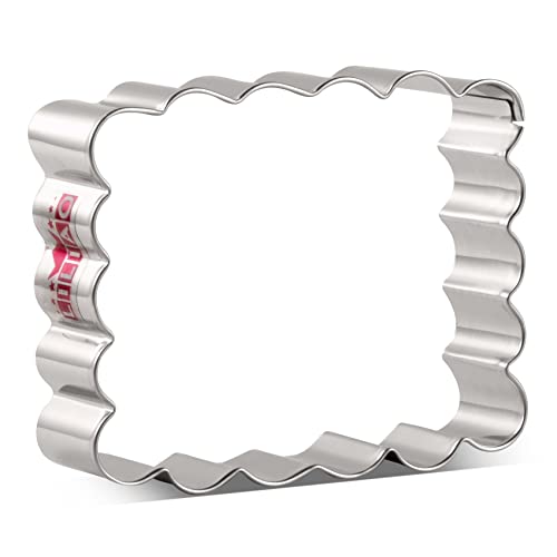 LILIAO Scalloped Edge Cookie Cutter, Biscuit Cutters, Stainless Steel (3.3 x 2.8 inches)  
