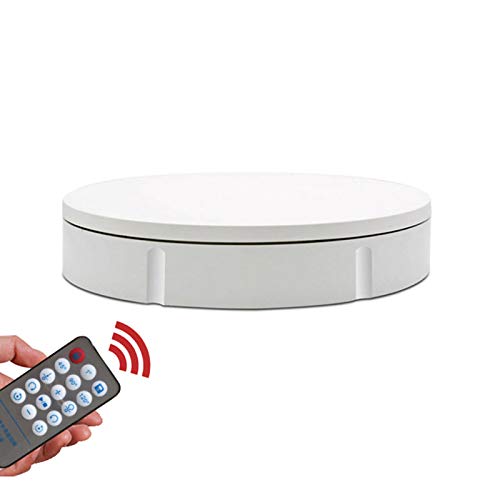 F-XW 360° Drehbar Drehteller, 100 kg Kapazität, Produktfotografie, Kuchen- und Schmuckdisplay, Drehbarer Displayständer, Schwarz/Weiß Cover