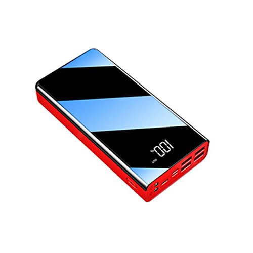 Cargador portátil, batería externa de carga rápida, cargador de batería para teléfono, banco de energía, cargador portátil USB C, banco de energía de gran capacidad, cargador portátil, color rojo