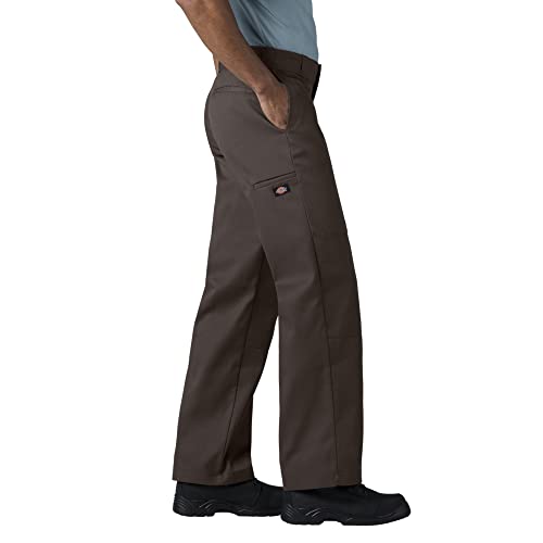 Dickies Men's Loose Fit Double Knee Twill Work Pant, Dark Brown, 36W X 32L #TOP1