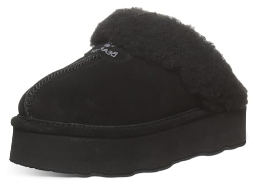 Image of BEARPAW Women's Retro Loki Slippers | Cozy Indoor & Outdoor Shoes, Warm Wool Blend Lining, Lightweight EVA Outsole, Indoor & Outdoor Comfort