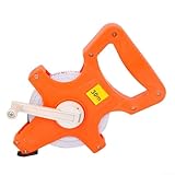 Mango ergonómico: diseñada con una práctica manivela, esta cinta métrica permite un uso prolongado sin fatiga, por lo que es fácil de retraer y almacenar después de completar las tareas de medición.