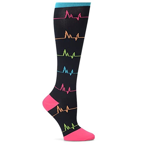 Image of Nurse Mates Women's Extra Wide Calf Socks | 12-14 mmHg Compression | Fits up to 24 inch Calf | Comfort Support