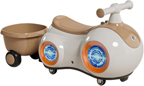 Brfveob ピーナッツカー おもちゃの車 子供用三輪車 乗用玩具 輸送 4つの円形スクーター 子供用車 音楽と照明付き おもちゃ収納 男の子 女の子 誕生日プレゼント ピーナッツヨーヨー ツイストカー 子供 1〜4歳 ベビーギフト 男の子と女の子 転倒