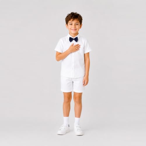 Image of Mud Kingdom Little Boys Dress Shirts Short Sleeve Cute Summer