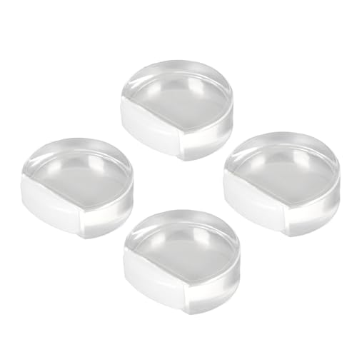4pcs Self Adhesive Door Stopper, Door Buffer Floor Stop Reusable Door Stops Acrylic Door Stoppers Door Stop Bumper Tips Wall Protector, Clear