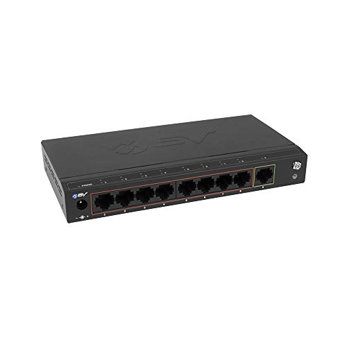 BV-Tech 9 Port PoE+ Switch (8 PoE+ Ports | 1 Ethernet Uplink) - 93W - 802.3af/at