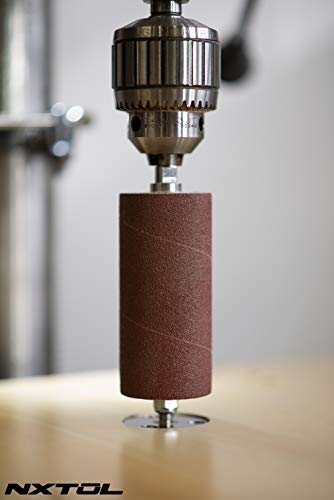 Drill Press Spindle Sander Adapter Kit for Rubber Sanding Drums | Mandrel with Bottom Support design for Maximum Rigidity| Made in U.S.A.