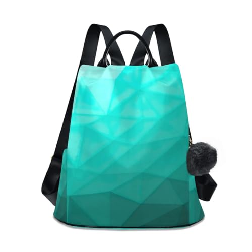 Sac à dos turquoise dégradé pour femme avec sa poche zippée antivol au dos