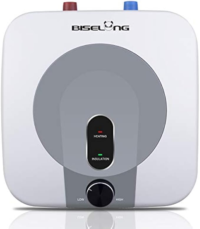 110V-120V 1.5Kw Electric Tank Hot 2.5 Gallon Water Heater Storage，Small Under Sink Counter RV TR Endless Trailer Kitchen Compact Point-of-Use,1 PCs 16” Long 1/2”FIP Stainless Steel Water Hoses 9.5L