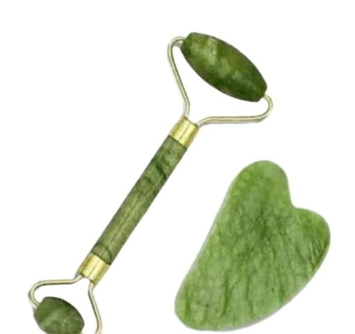 Special Facial Massager Jade Roller & Gua Sha Set | Certified Natural Hand-Cut Jade Stone | Face Roller for Skin Care | Soothing & Relaxing Spa-Like Massage AAD-P343-image-28