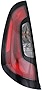 Evan-Fischer Tail Light Assembly Compatible with 2014-2019 Kia Soul Bulb Type Driver Side