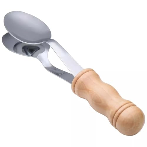 1/2PCS Orff Music Irish Musical Spoons Percussion Instrument with Wooden Handle Percussion Instrument Gifts 8 Inch (1)