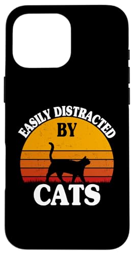 猫に気を取られやすい スマホケース iPhone 16 Pro Max 用