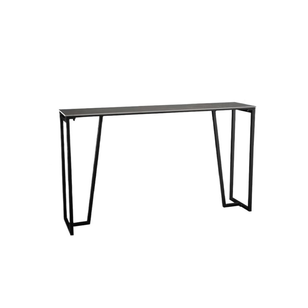 Table de Bar Table de Bar en marbre Luxe légère, Table Cuisine Longue et étroite avec Cadre métal Robuste(180 * 40 * 105cm)