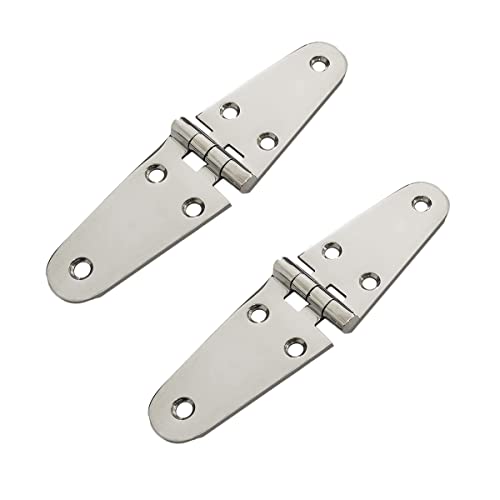 Bootsgurt-Scharniere für Wohnmobil, Dachfenster, Schließfach, Luke und Tür, robuster Edelstahl, Top-Mount 18,8 x 4,8 cm, 2 Stück