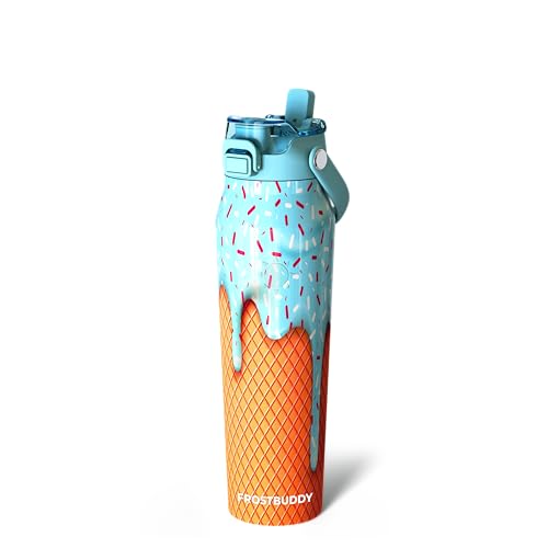 Frost Buddy 32oz Insulated Water Bottle - Straw & Chug Lid - Leak-Proof