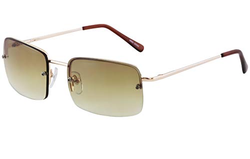 FLAWLESS EYEWEAR - Minimalist Medium Rectangular Sunglasses Clear Eyewear Spring Hinge3