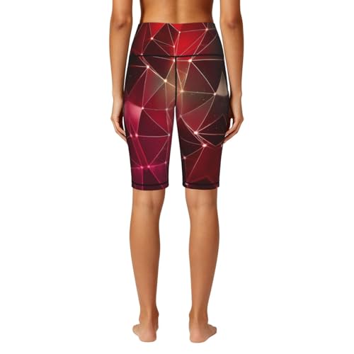 Legging constellation rouge taille haute : pantalon yoga et entraînement