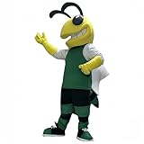 rushopn Green Hornet Mascot Costume - Perfect for Fans, Suitable for All Ages