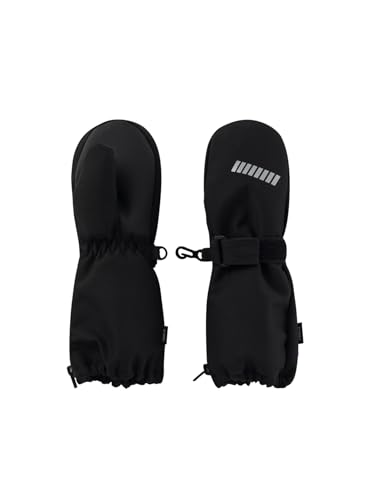 Manoplas de lana unisex para paseos invernales y días de frío Name It negro talla 6