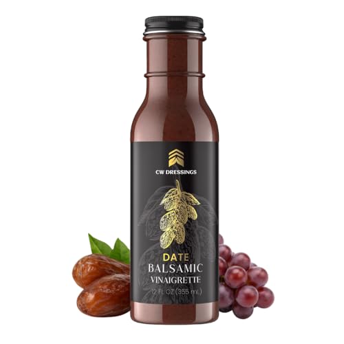 CW Dressings - Award-Winning Date Balsamic Vinaigrette Marinade & Salad Dressing Made w/Deglet Nour...
