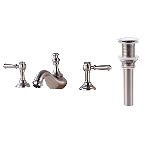 Robinet de lavabo eau chaude froide pour salle de bain familiale en nickel mat