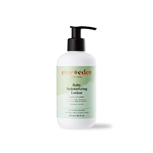 Evereden Baby Moisturizing Lotion: Light Cucumber 8.5 fl oz. | Clean and Natural Baby Lotion | Non-toxic | Plant-based and Organic Ingredients