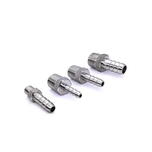 Unión roscada 1/2 NPT macho y conector de manguera 6mm para fontanería 5