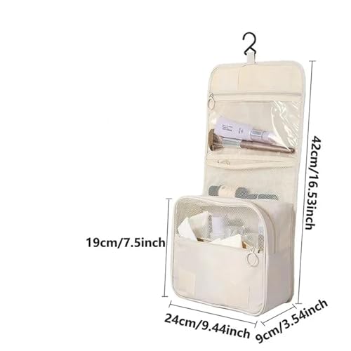 Trousse de maquillage de voyage de qualité supérieure, organiseur imperméable bleu